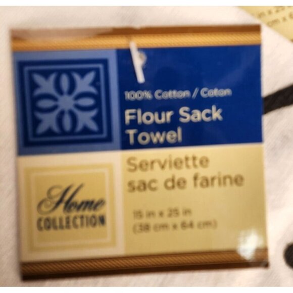 Set Of 3 "You Had Me At Woof" Dog Bone Print Cotton Flour Sack Towels 15 x 25" - Picture 3 of 5